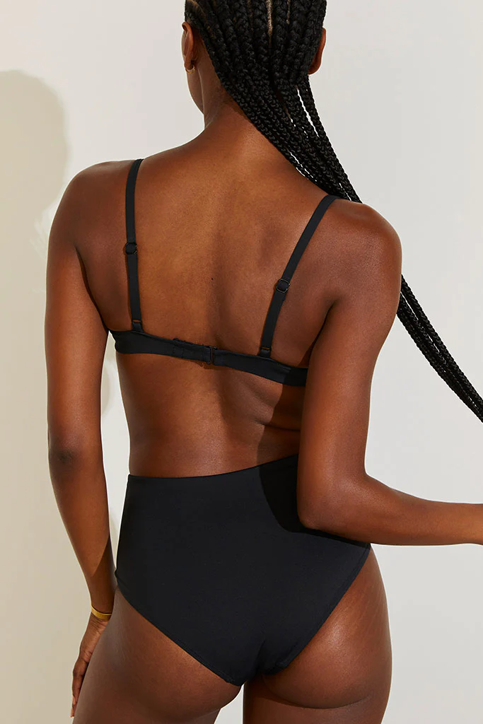Swim Crop Top in Black - Image 4