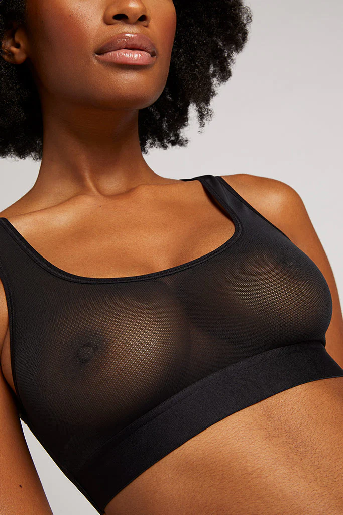 Sieve Bra Top in Black - Image 4