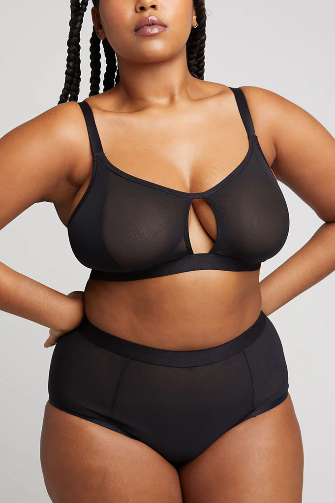 Sieve Cutout Bra in Black - Image 7