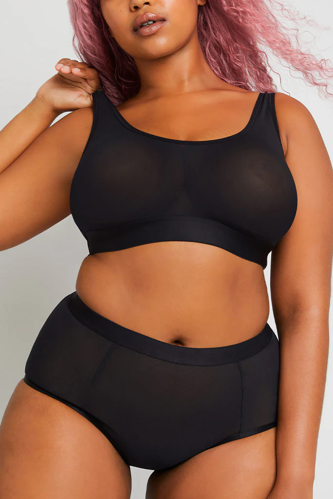 Sieve High-Waist Brief in Black - Image 4