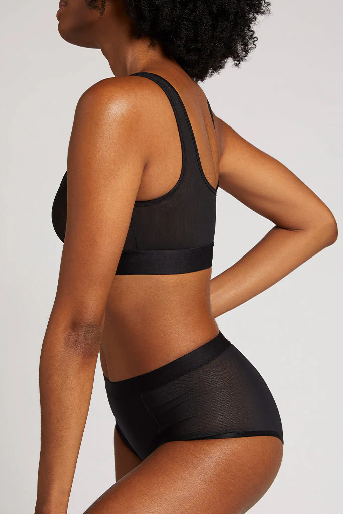 Sieve High-Waist Brief in Black - Image 6
