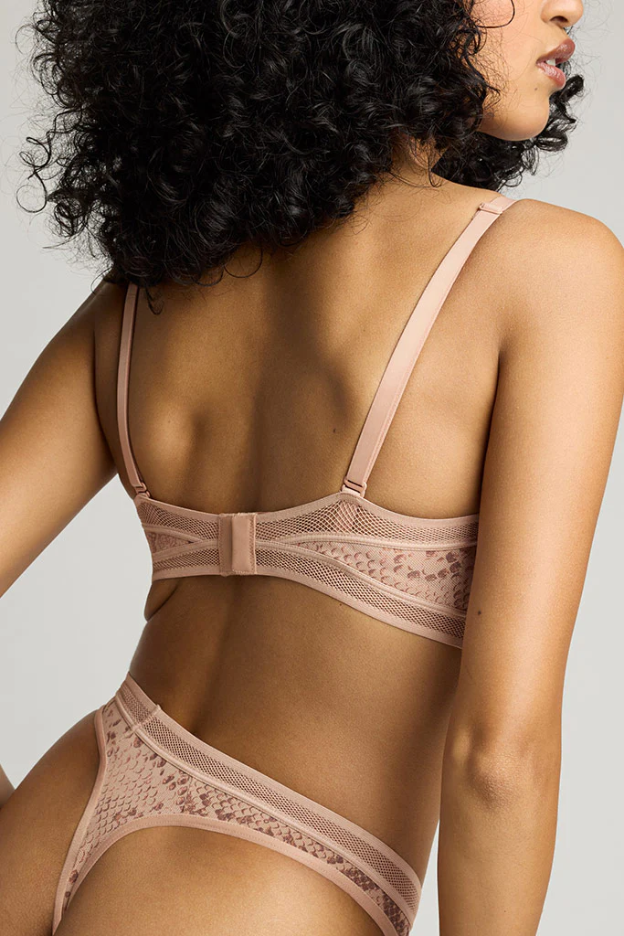 Sieve Trim Bralette in Buff Boa - Image 4