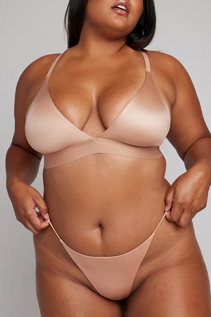 Glacé Triangle Bra in Buff - Image 7
