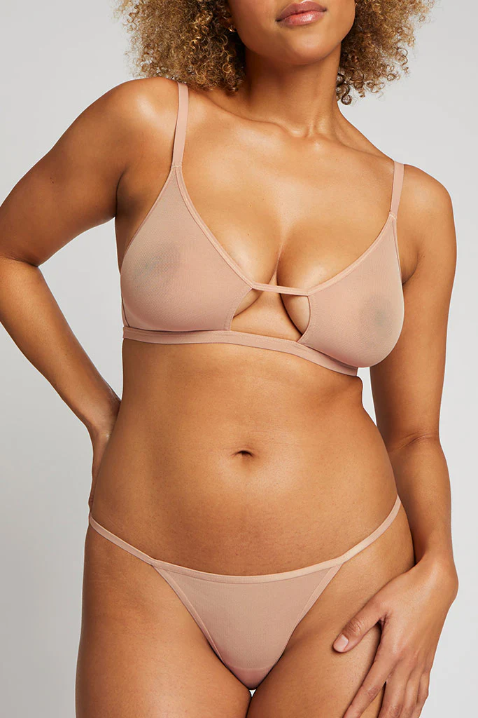 Sieve String Thong in Buff - Image 5