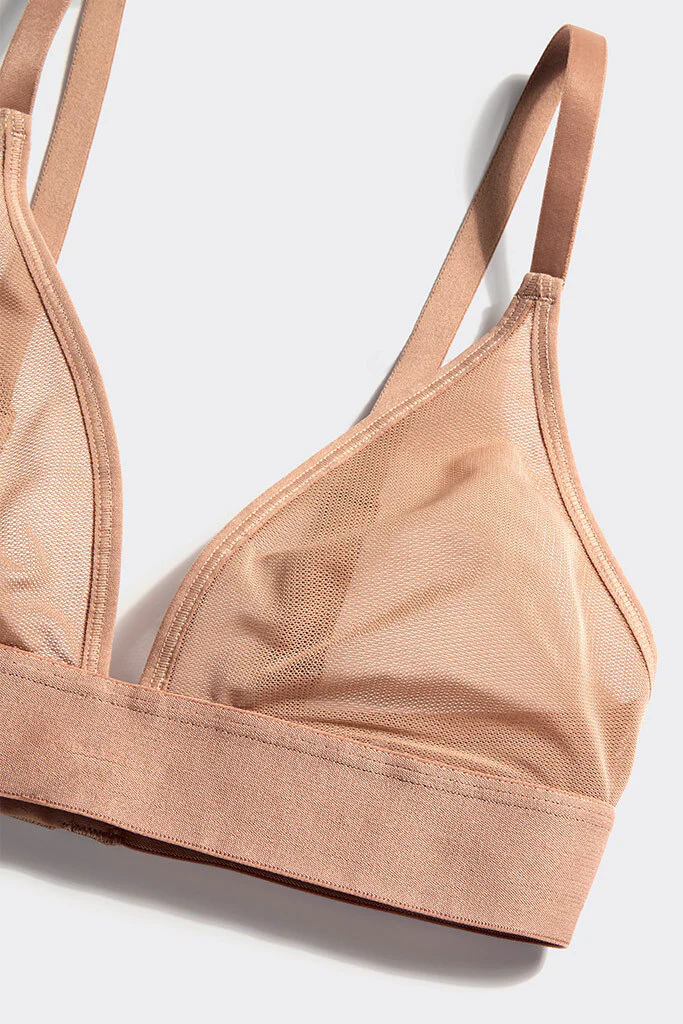 Sieve Triangle Bra in Buff - Image 6