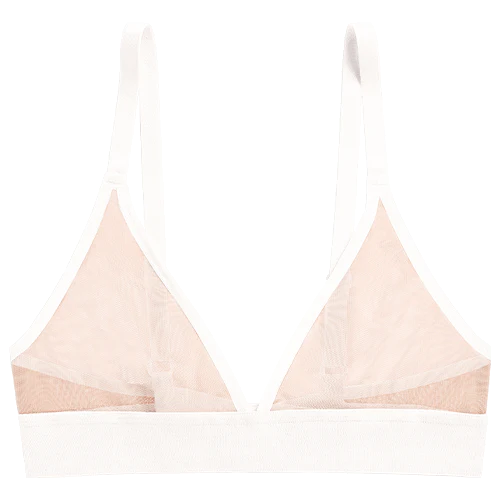 Sieve Triangle Bra in Buff + White - Image 5