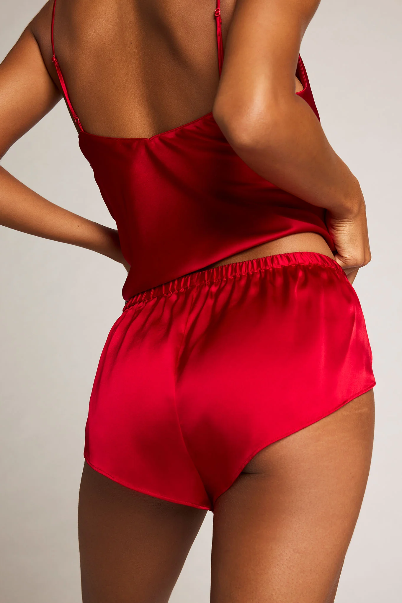 Eclipse Washable Silk Mini Short in Cerise - Image 4