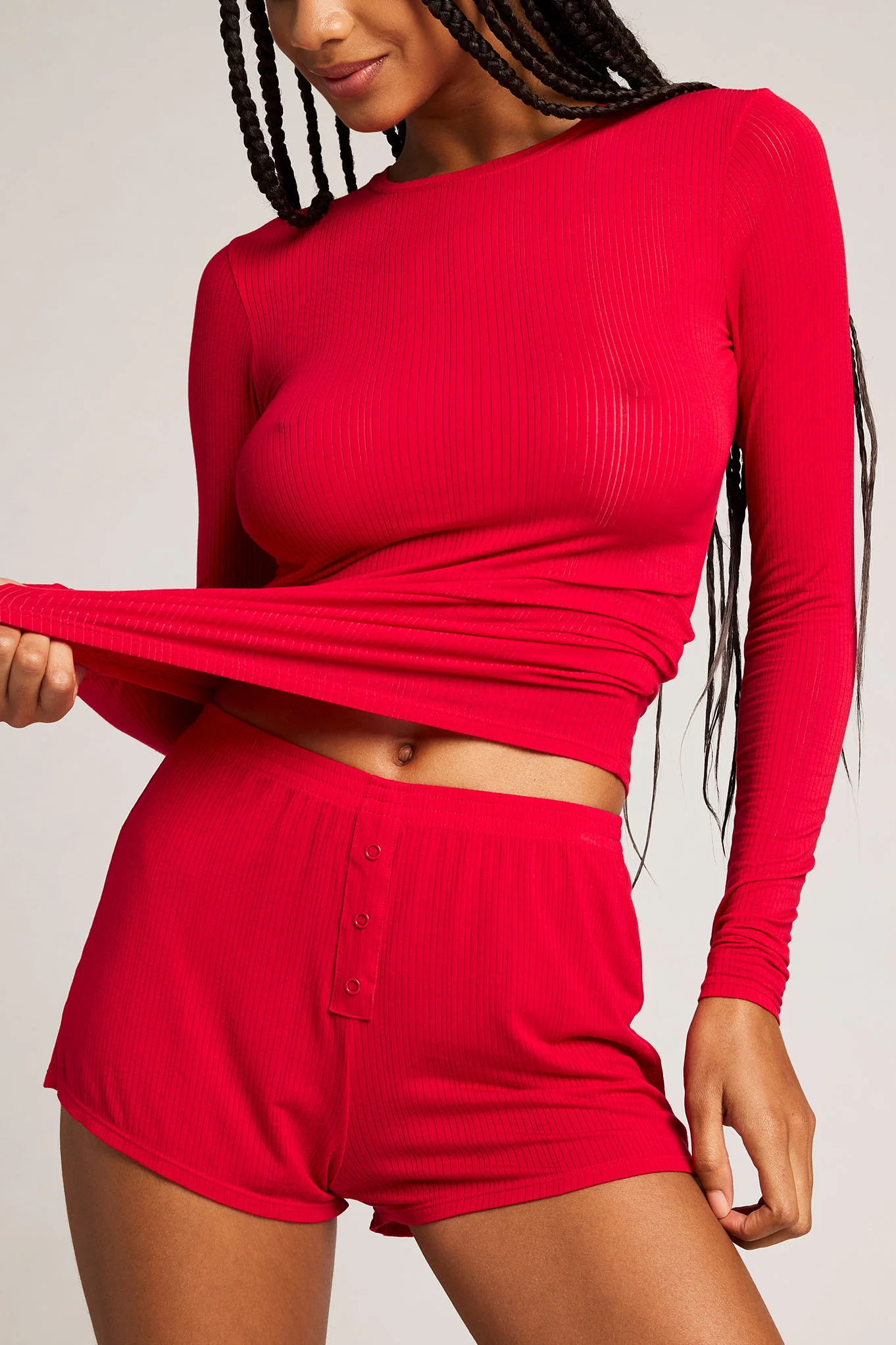 Whipped Long Sleeve in Cerise - Image 5