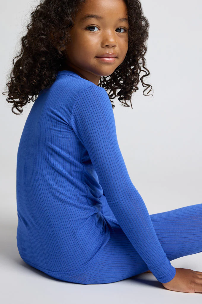 My Mini Long Sleeve Tee and Pants Set in Cobalt - Image 4
