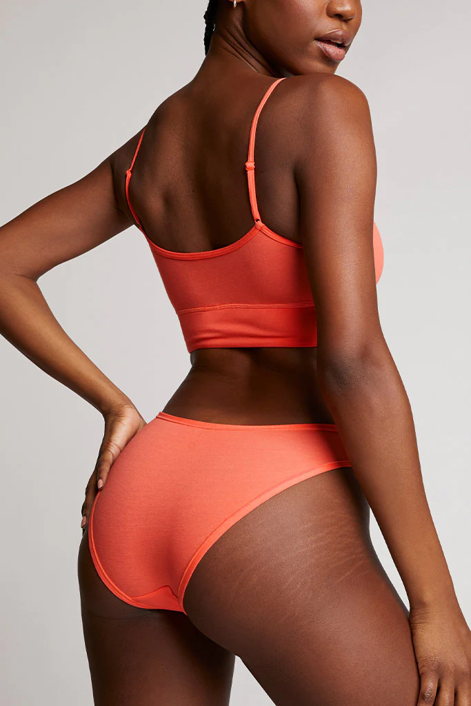 Cloud Cotton Bralette in Coral - Image 3