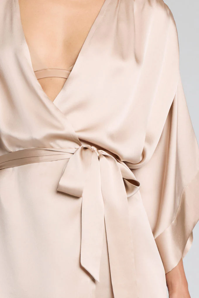 Eclipse Washable Silk Mini Robe in Fizz - Image 2