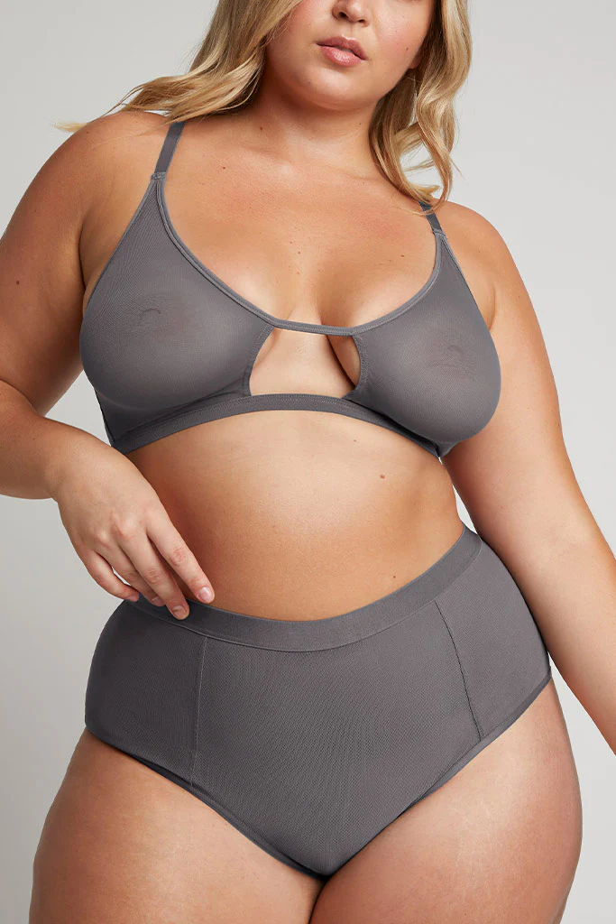 Sieve Cutout Bra in Graphite - Image 4