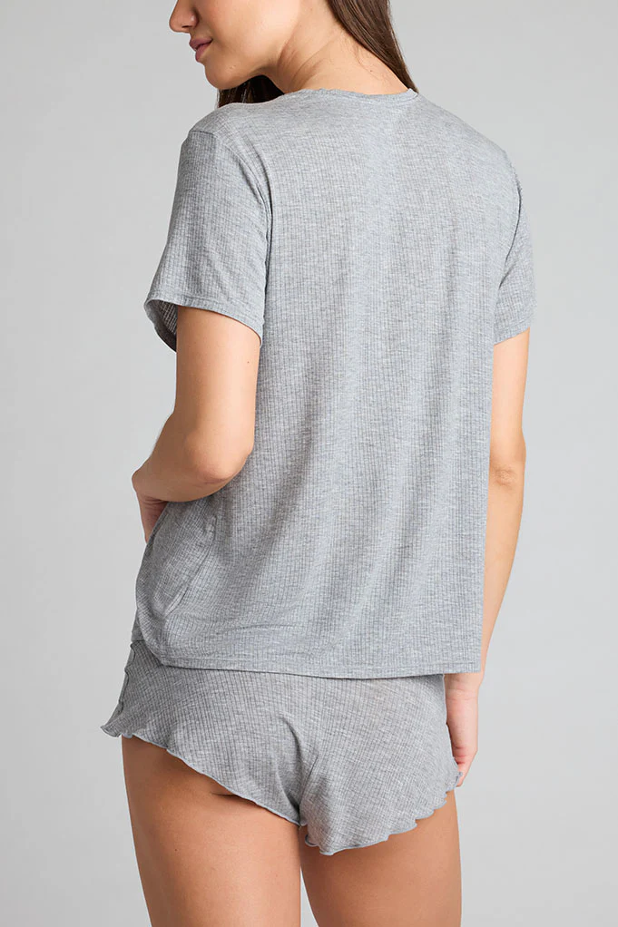 Whipped Boyfriend Tee in Heather Grey - Image 3