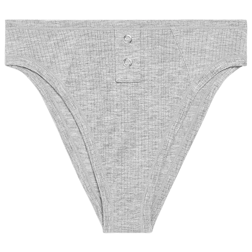 Whipped French Cut Brief in Heather Grey - Image 7