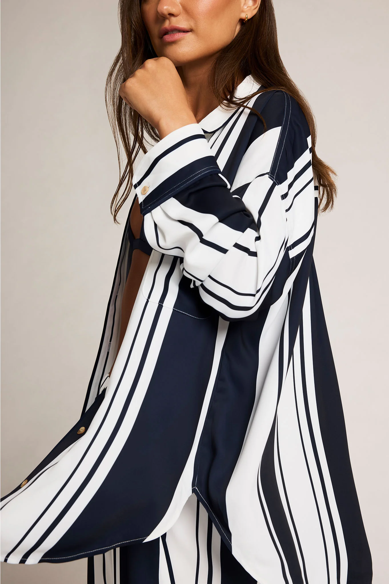 Supreme Shirt in Midnight Stripe - Image 3