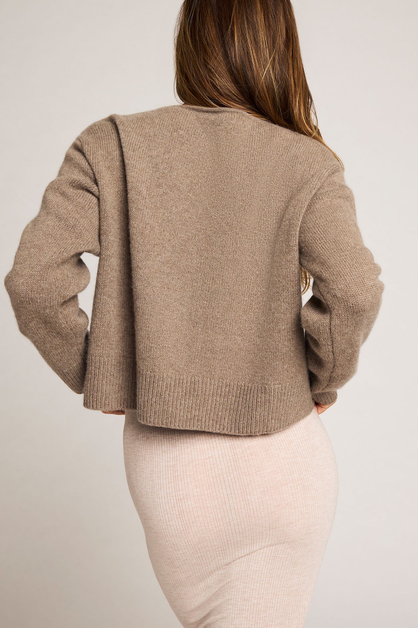 Cashmere Cardi in Mink - Image 4
