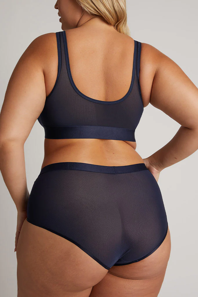 Sieve Bra Top in Navy - Image 5