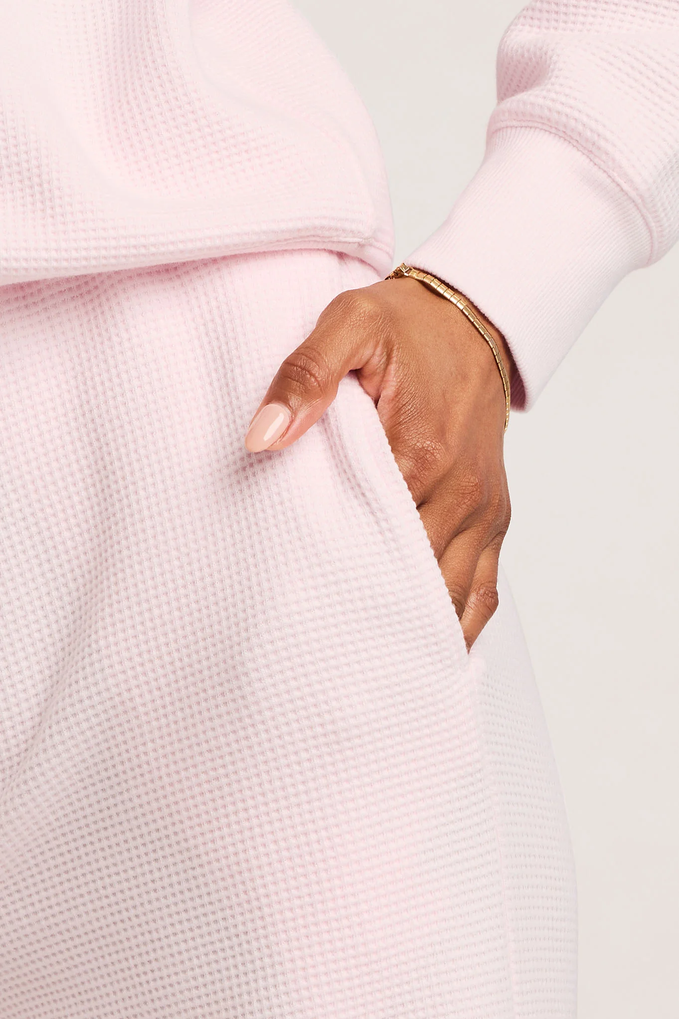 Waffle Knit Track Pant in Puff - Image 3