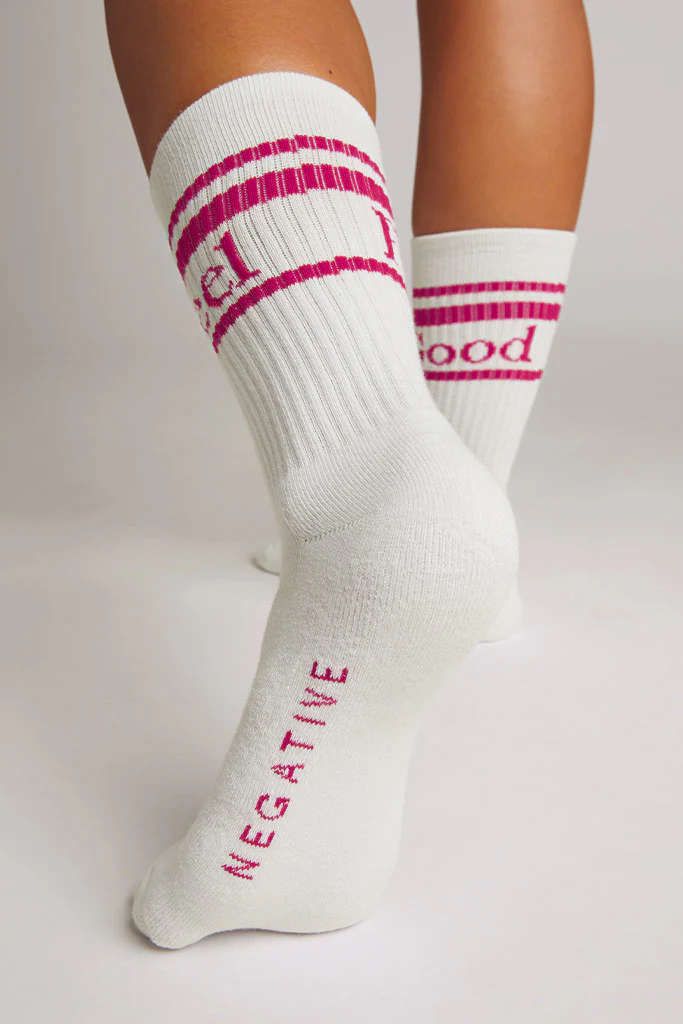 Feel Good Varsity Sock in Punch - Image 4