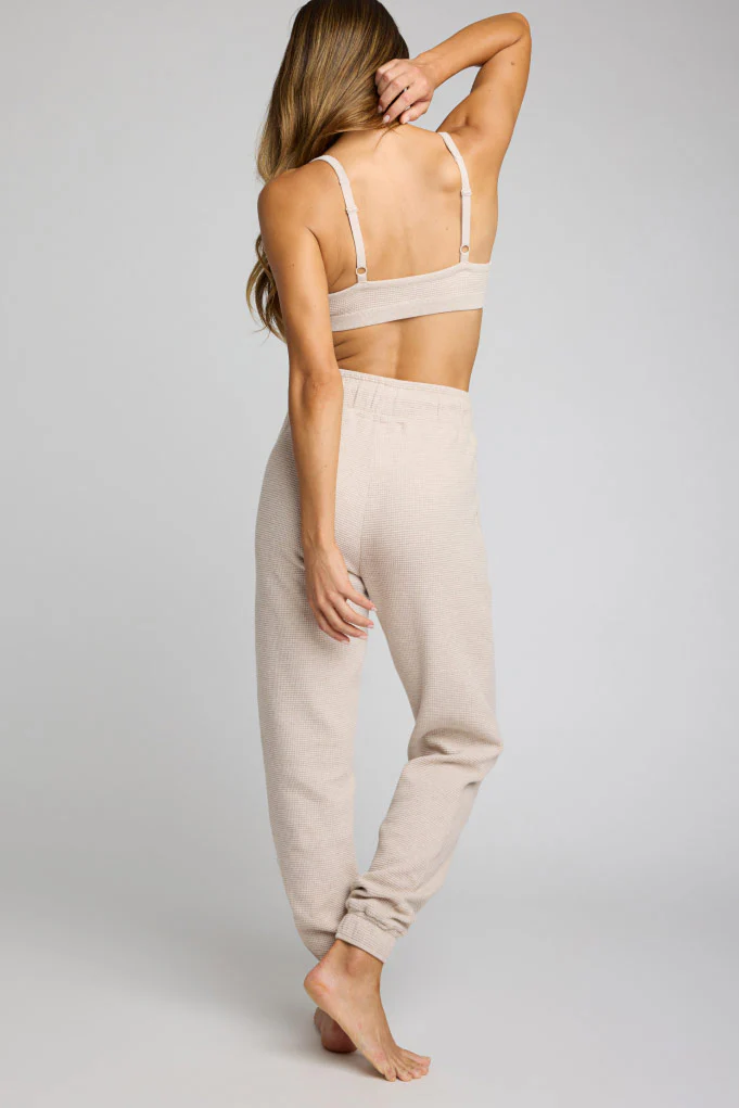 Waffle Knit Jogger in Sand - Image 3