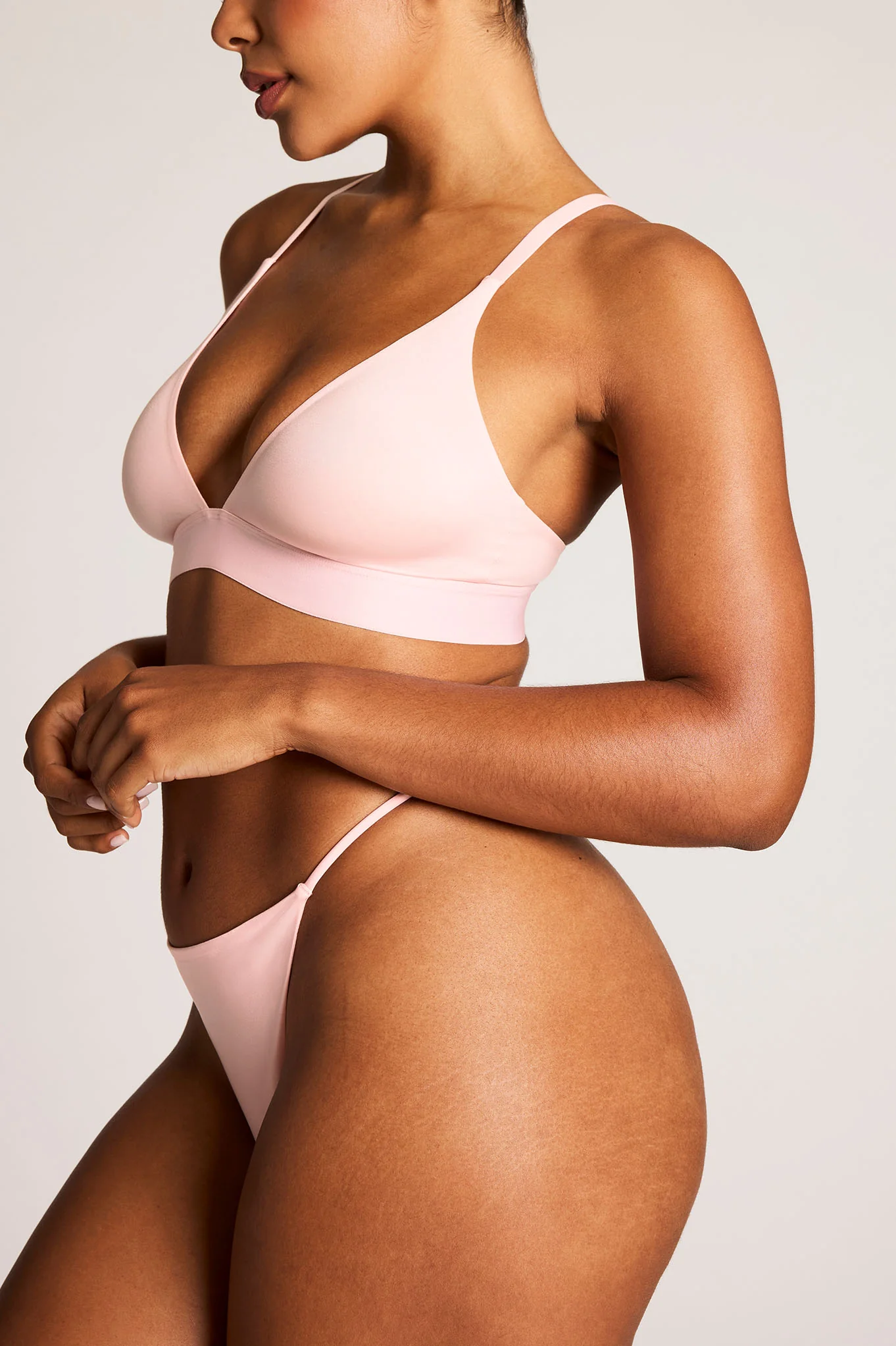 Glacé Triangle Bra in Shell - Image 2