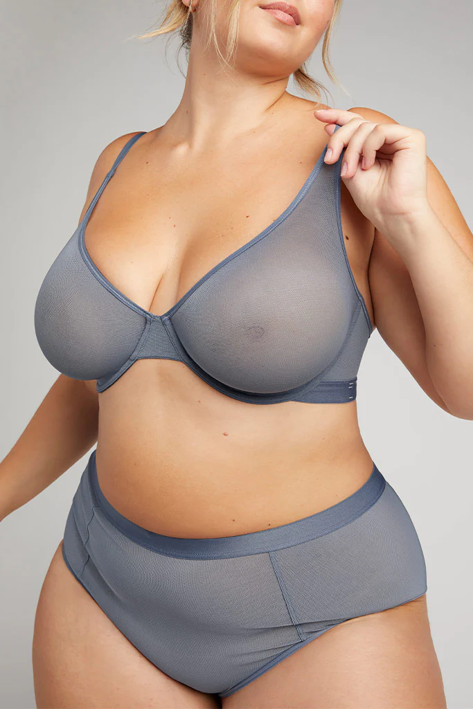 Sieve High-Waist Brief in Slate - Image 5