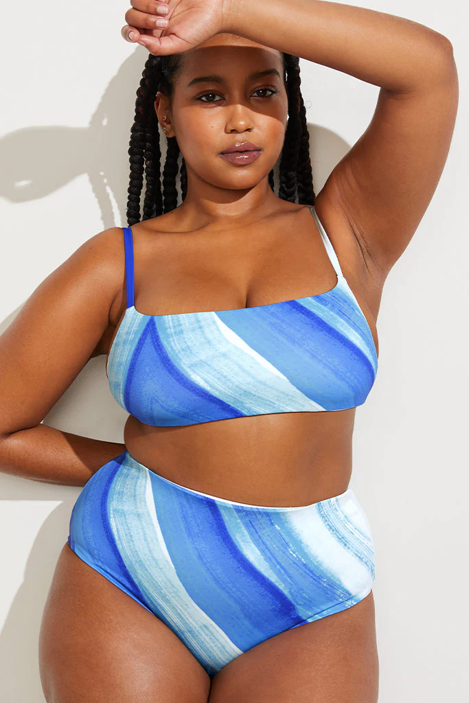 Swim Crop Top in Surf - Image 2