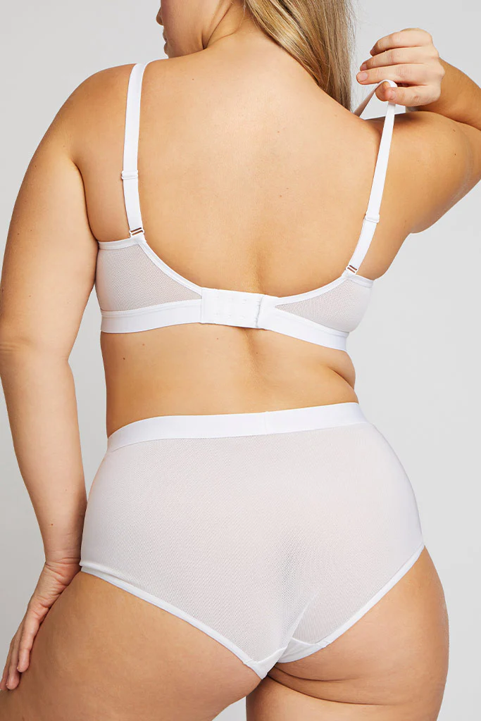 Sieve Non-Wire Bra in White - Image 6